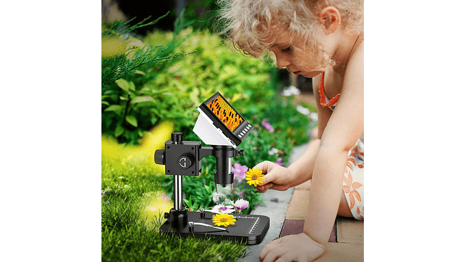 Microscopio Digital Hayve 4.3  Ips 1000x Con 8 Led Y Tf 32gb 6