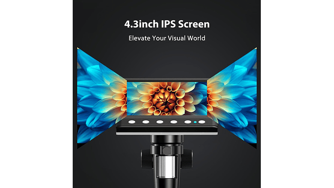 Microscopio Digital Hayve 4.3  Ips 1000x Con 8 Led Y Tf 32gb 7