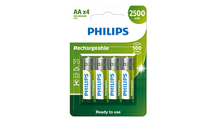 Pack 4 Pilas Philips Aa Recargables Nimh 2100mah 1.2v