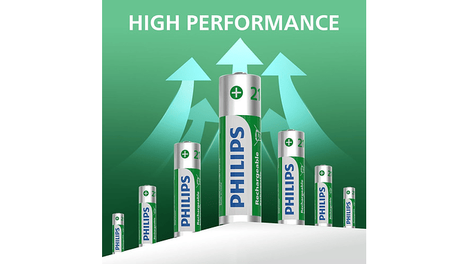 Pack 4 Pilas Philips Aa Recargables Nimh 2100mah 1.2v 3