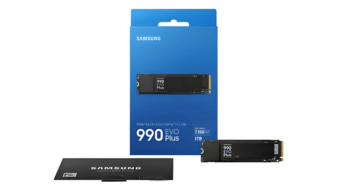 Samsung 990 Evo Plus Ssd 1tb Pcie Gen 4x4 5x2 M.2 2280 Velocidades De Hasta 7250 Mb/s Almacenamiento Para Pc/portátiles, Tecnología Hmb E Intelligent Turbowrite 2.0, (mz-v9s1t0b/am) 1