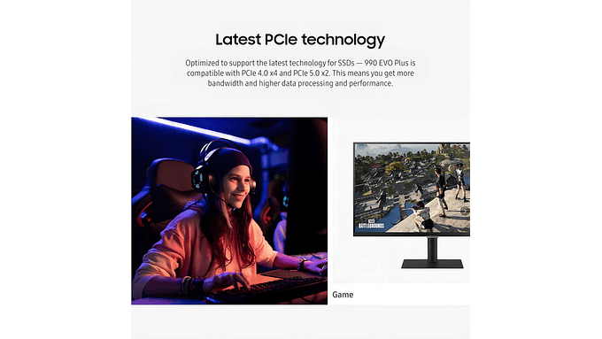 Samsung 990 Evo Plus Ssd 1tb Pcie Gen 4x4 5x2 M.2 2280 Velocidades De Hasta 7250 Mb/s Almacenamiento Para Pc/portátiles, Tecnología Hmb E Intelligent Turbowrite 2.0, (mz-v9s1t0b/am) 6