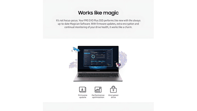 Samsung 990 Evo Plus Ssd 1tb Pcie Gen 4x4 5x2 M.2 2280 Velocidades De Hasta 7250 Mb/s Almacenamiento Para Pc/portátiles, Tecnología Hmb E Intelligent Turbowrite 2.0, (mz-v9s1t0b/am) 7