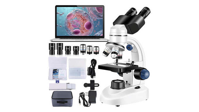 Microscopio Wf10x Wf25x Cámara Usb 40x-2000x 3