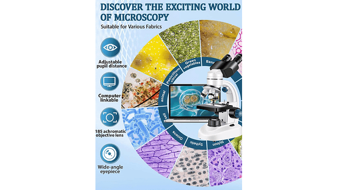 Microscopio Wf10x Wf25x Cámara Usb 40x-2000x 7
