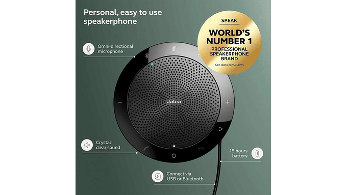 Jabra Speak 410 Ms Speakerphone Usb Conferencias 4