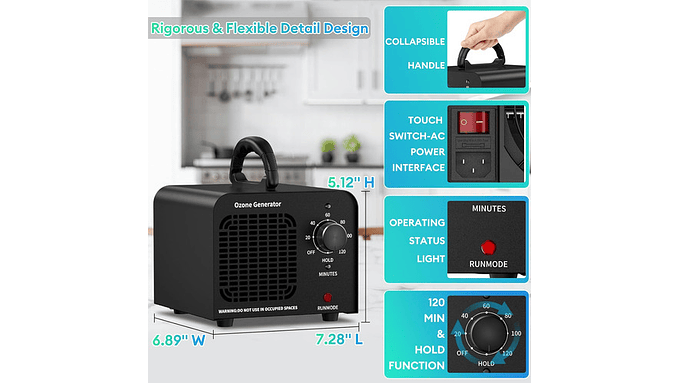 Generador De Ozono 60 000 Mg/h Industrial Y Hogar 4