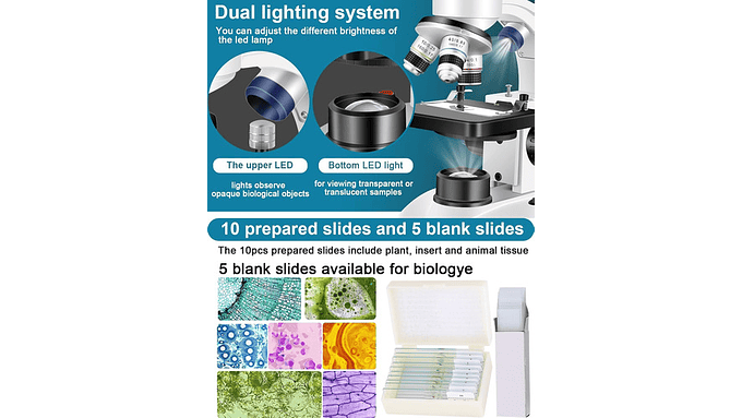 Microscopio Metalico Binocular Woehrs 40x-1000x Cámara Usb 8