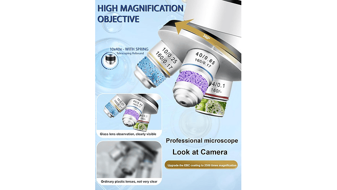 Microscopio Usb Woehrsh 40x-2000x Con Cámara Integrada Blanco 8
