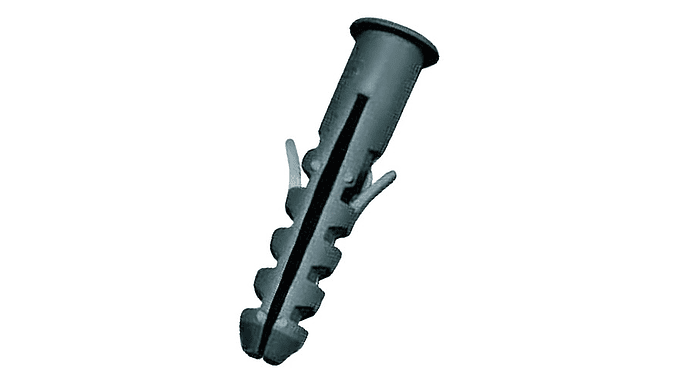 Pack De 50 Tarugos Plasticos Con Tope 12mm 60m Largo Gris 1