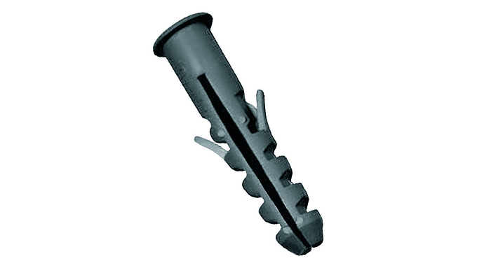 Pack De 50 Tarugos Plasticos Con Tope 12mm 60m Largo Gris 2