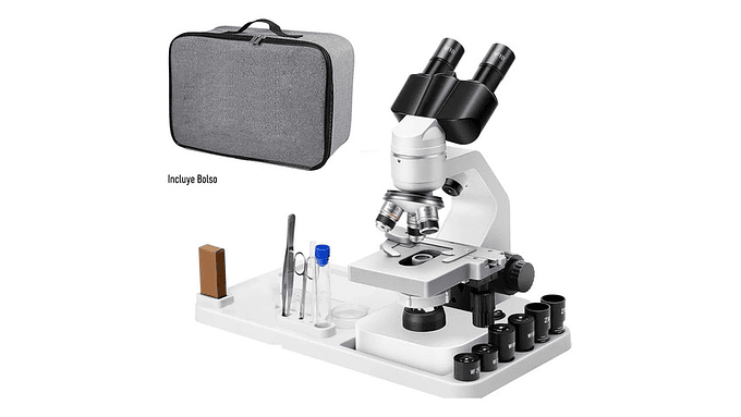 Microscopio Binocular 40x-2000x Led Doble Wifi Versión 2
