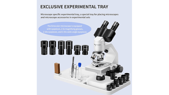 Microscopio Binocular 40x-2000x Led Doble Wifi Versión 6