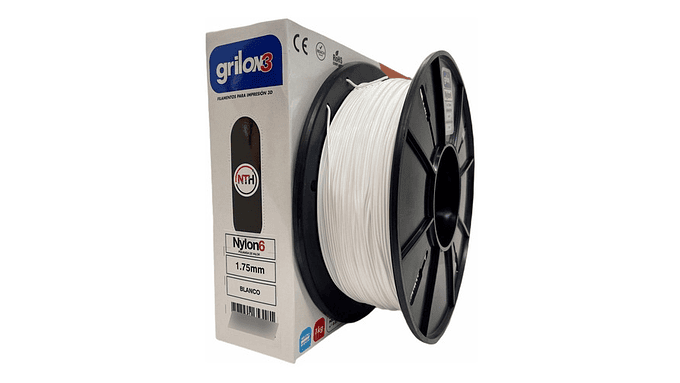 Filamento 3d Grilon3 Nylon 6 De 1.75mm Y 1kg Blanco 2