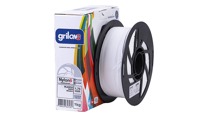 Filamento 3d Grilon3 Nylon 6 De 1.75mm Y 1kg Blanco 3