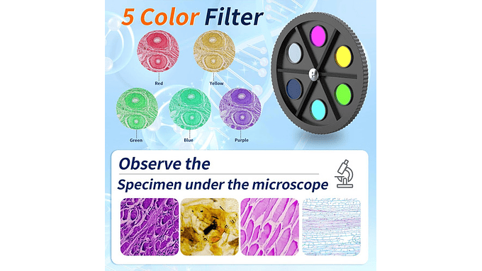 Microscopio Binocular 40x2500x Led Dual Y Oculares Wf25x 4