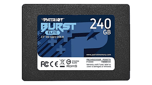 Disco Solido Ssd Patriot Burst Elite Gaming 240gb Sata 3 2,5 Color Gris - Excelente (Reacondicionado)