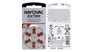 Pack 6 Pilas Rayovac 312 Batería 1,4v Audífono