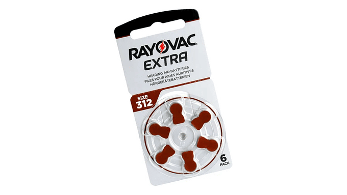 Pack 6 Pilas Rayovac 312 Batería 1,4v Audífono 2