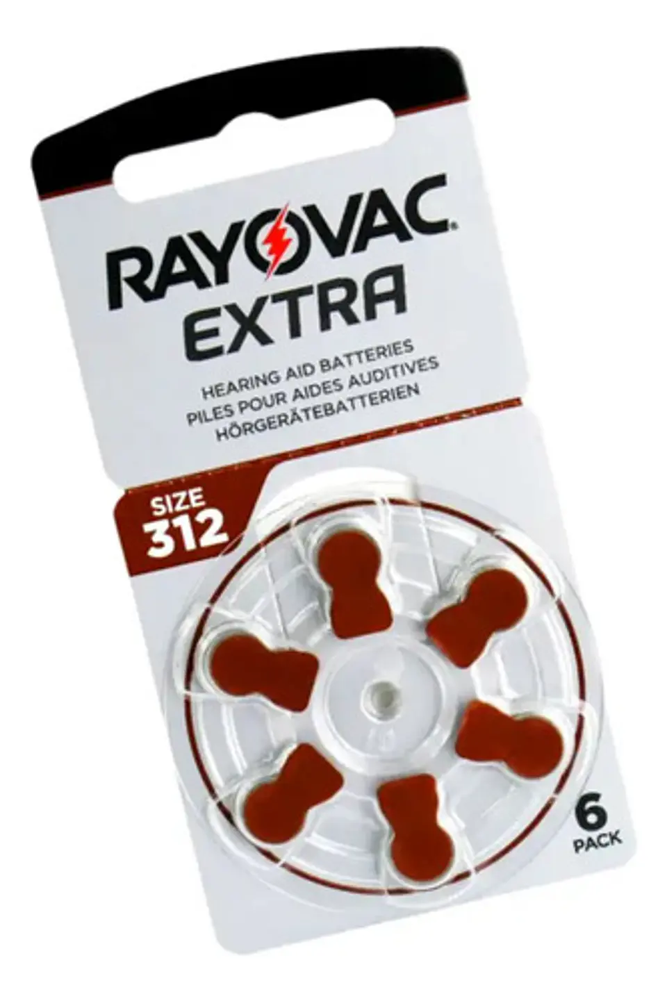Pack 6 Pilas Rayovac 312 Batería 1,4v Audífono 2