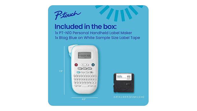 Rotuladora Portátil Brother P-touch Pt-n10  Etiquetas Adhes 2