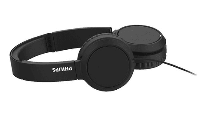 Auriculares Supraurales Philips Tah4105bk Plegable Aislamiento De Sonido Microfono Control Remoto En Cable 4