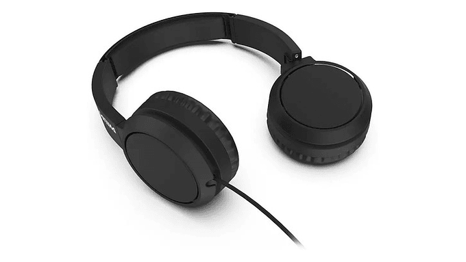 Auriculares Supraurales Philips Tah4105bk Plegable Aislamiento De Sonido Microfono Control Remoto En Cable 5