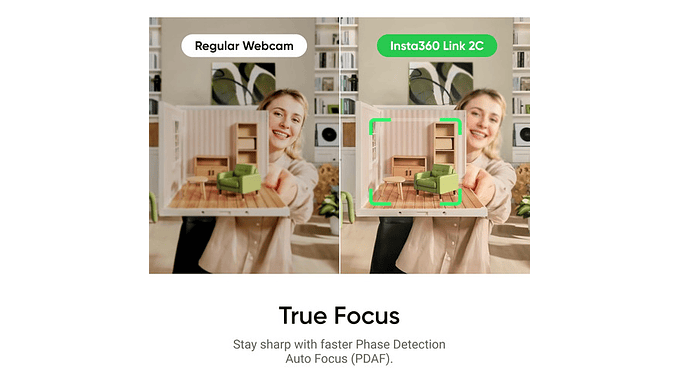Camara Web 4k Insta360 Link 2c Encuadre Automático Olor Negro 8