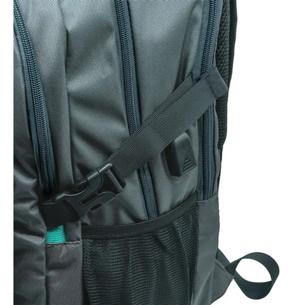 Mochila Mercedes-benz Highway Gris Diseño Premium Usb 2