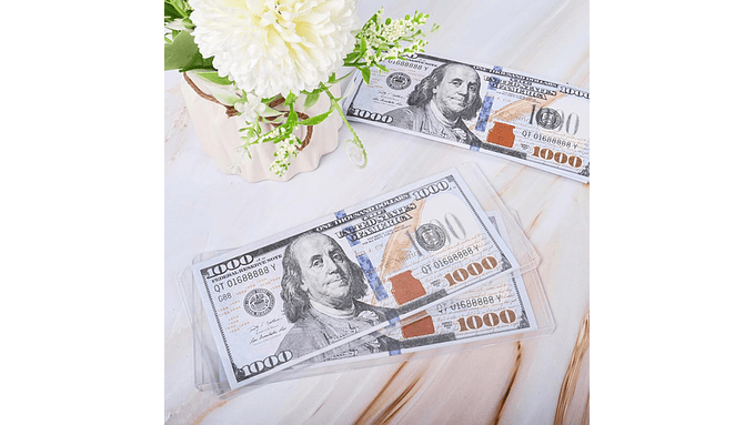 20 Estuches Billetes Pvc Rígido 17,27x7,37 Cm Impermeable 2