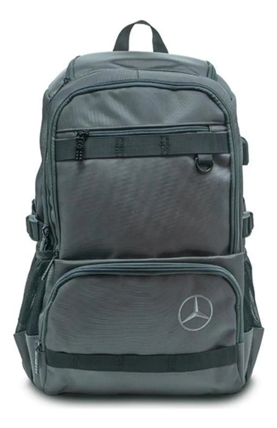 Mochila Impermeable Mercedes-benz Explorer Gris Puerto Usb 1