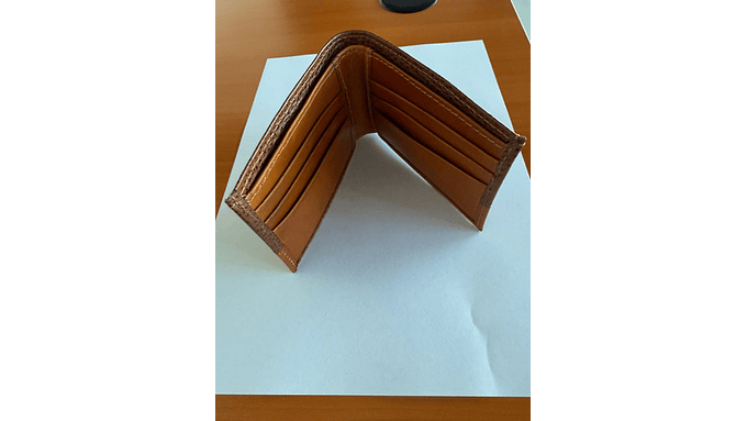 Billetera Hombre Doble Tarjeta Cognac Mercedes-benz 2