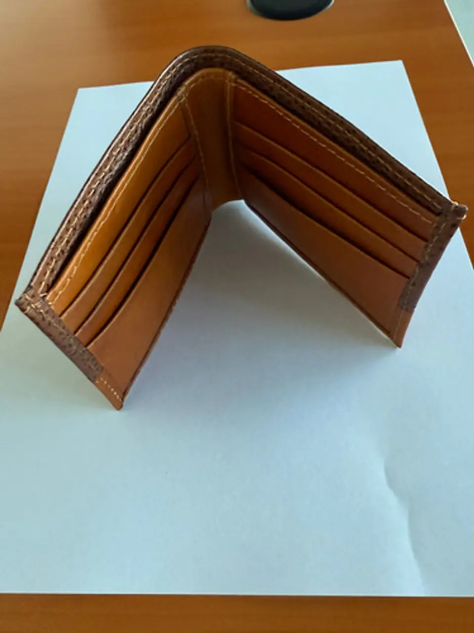 Billetera Hombre Doble Tarjeta Cognac Mercedes-benz 2