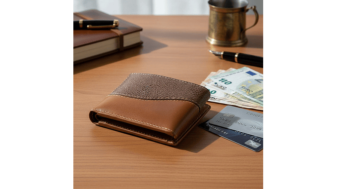 Billetera Hombre Doble Tarjeta Cognac Mercedes-benz 3