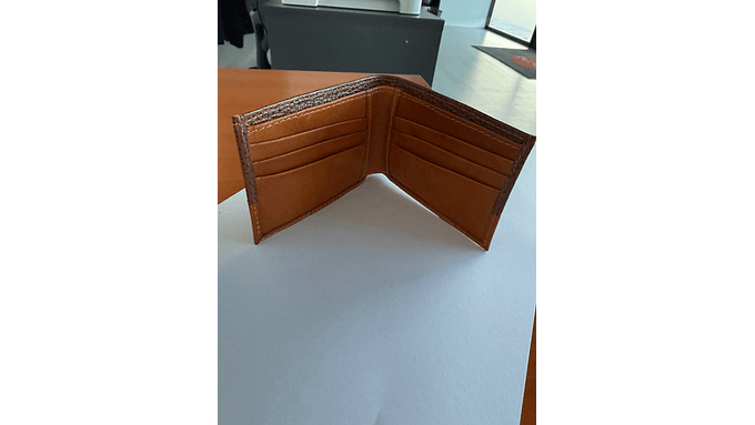 Billetera Hombre Doble Tarjeta Cognac Mercedes-benz 4