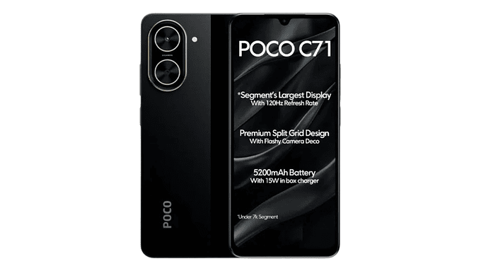Poco C71 3gb Ram 64gb Negro Pantalla 6,88 Cámara 32mp 2