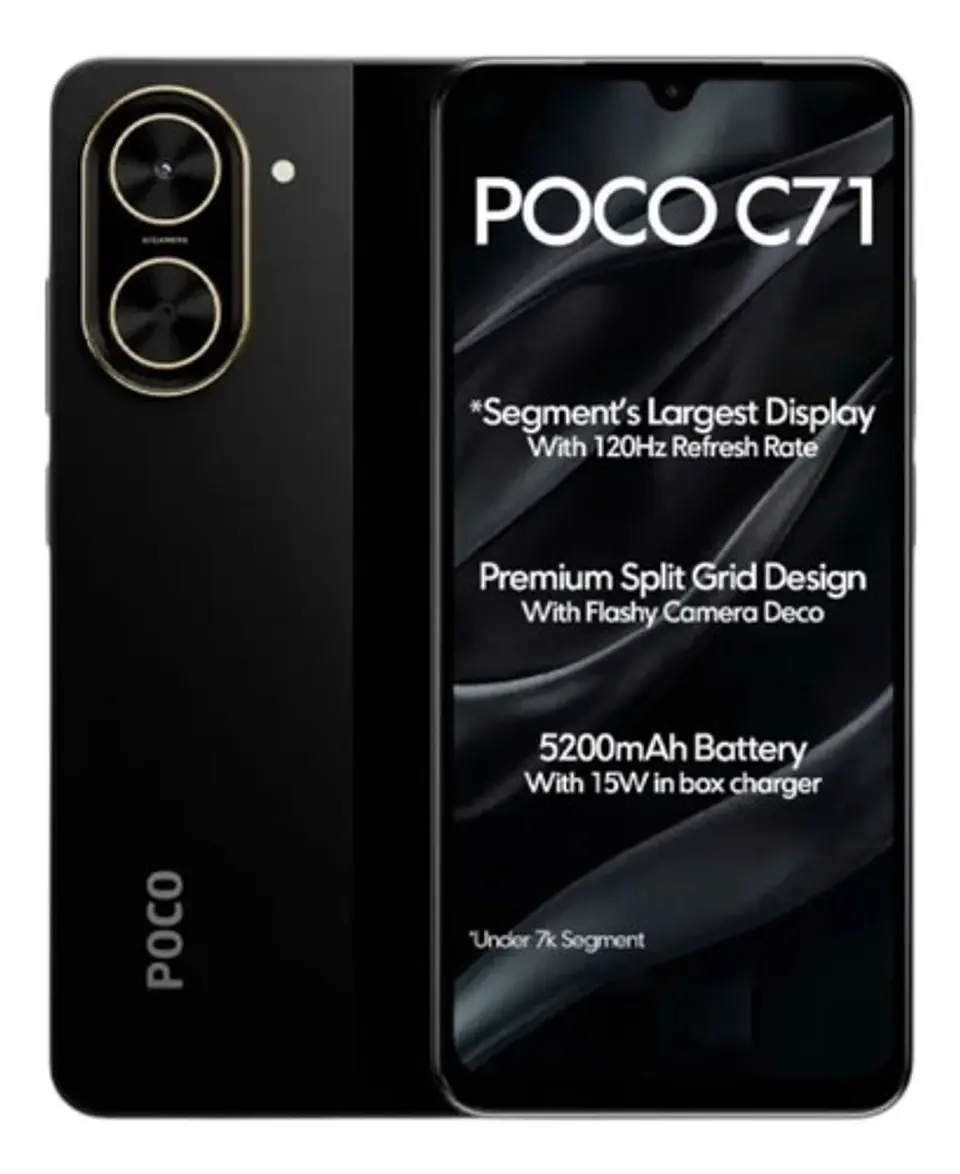 Poco C71 3gb Ram 64gb Negro Pantalla 6,88 Cámara 32mp 2