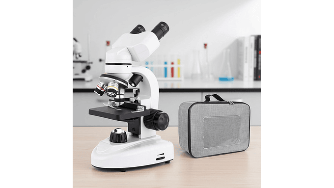 Microscopio Binocular 40x-2500x Led Dual Wf10x Y Wf25x 2