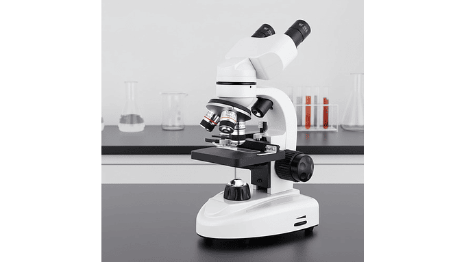 Microscopio Binocular 40x-2500x Led Dual Wf10x Y Wf25x 9