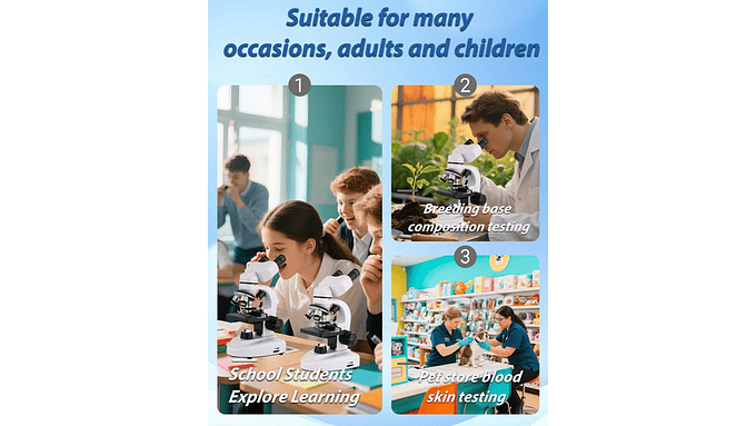 Microscopio Binocular 40x-2500x Led Dual Wf10x Y Wf25x 10