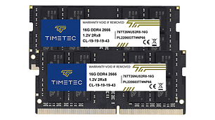 Memorias Ram Ddr4 Portatil Timetec 32gb (2x16gb) A 2666mhz Sodimm Laptop Todo En Uno 32 2x16 Gb 2666 Mhz So Dimm