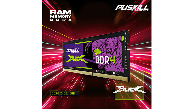 Memoria Ram Ddr4 16gb 2400mhz Puskill Killblade Sodimm Para Portátiles 9