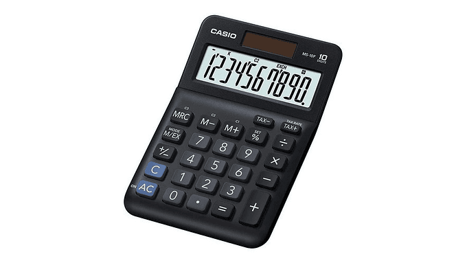 Calculadora De Escritorio Casio Ms-10f-w 10 Dígitos 1