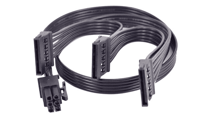 Cable Modular 6-pin A 3x Sata/pci-e 73 Cm Ssd, Hdd 1