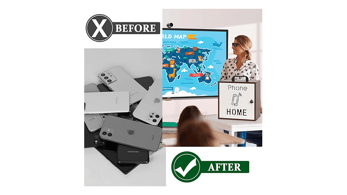 Caja Organizadora Para 33 Celulares Con Cerradura  Madera 3