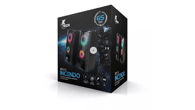 Parlantes Gamer Luz Led Conexión 35 Mm 4w Rms Caja 1