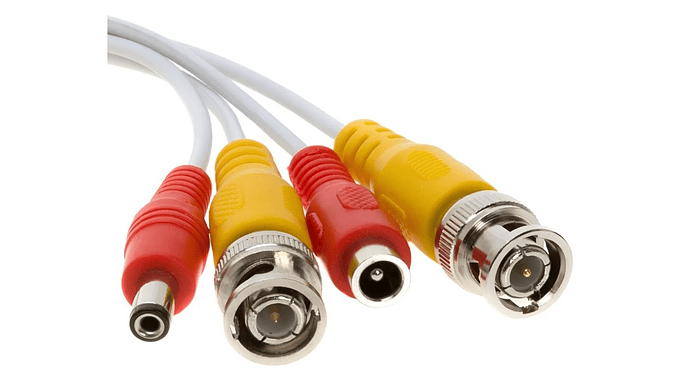 Cable Bnc Para Cámaras De Seguridad 20 Metro Cctv Blanco 3