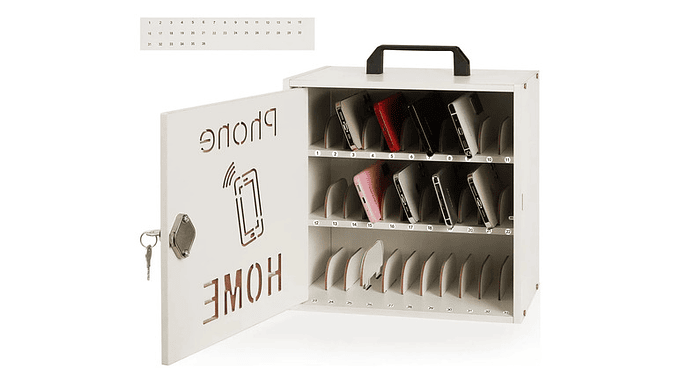 Caja Organizadora Para 33 Celulares Con Cerradura 2