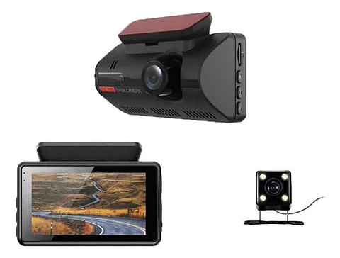 Cámara Auto Dual Full Hd 1080p 3 Ips Visión Noc. Y Sensor G