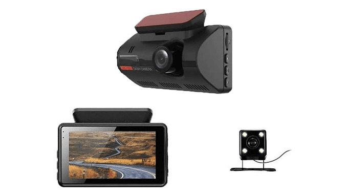 Cámara Auto Dual Full Hd 1080p 3 Ips Visión Noc. Y Sensor G 1